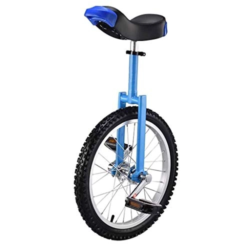 Monocycles : lilizhang 20 Pouces monocycle débutants Enfants Adultes Hauteur réglable dérapable de Montagne Pneu acrobatique vélo Roue Balance vélo Exercice, avec Stand (Size : Blue)