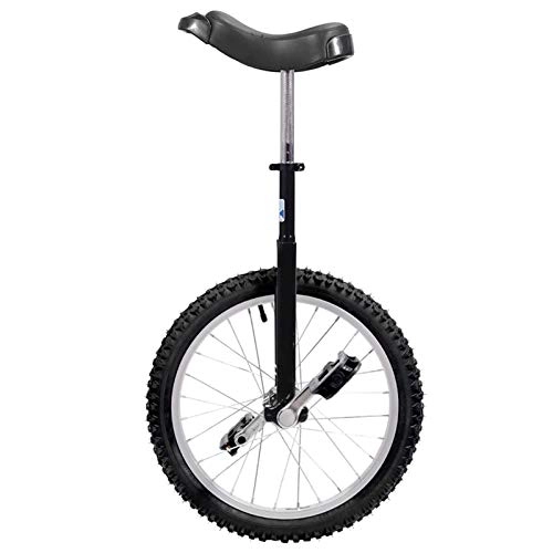 Monocycles : lilizhang Monocycle de 18 Pouces for Enfants et Adultes, monocycle extérieur Ajustable avec Jante d'alliage (Color : Black)