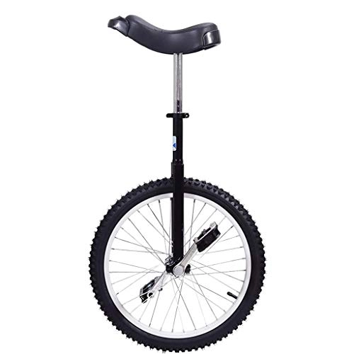 Monocycles : lilizhang Unicité de 20 Pouces for Enfants et Adultes, monocycle extérieur Ajustable avec Jante d'alliage (Color : Black)