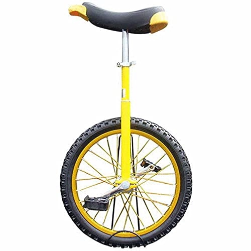 Monocycles : LJHBC Monocycle 14 / 16 / 18 / 20'' Cadre de Fourche en Acier Hauteur réglable pour Les Enfants / garçons / Filles, Débutant Débutant Uni-Cycle, Jaune(Size:16in)