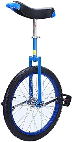 Monocycles : LJHBC Monocycle 18" / 20" Monocycle Enfant / Adulte Monocycle d'entraînement Réglable en Hauteur Pneu de Montagne en butyle antidérapant Exercice de vélo d'équilibre Bleu(Size:16in, Color:Bleu)