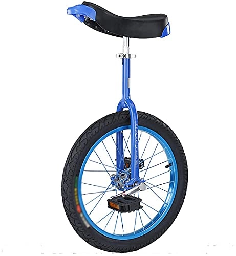 Monocycles : MeTikTok Monocycle Monocycle, Fortes Roues De Cadre en Acier De Manganèse Unisexe 16 / 18 / 20 / 24 Pouces Monocycle Perfect Vélo pour Débutant / Enfants, Bleu, 20 Zoll