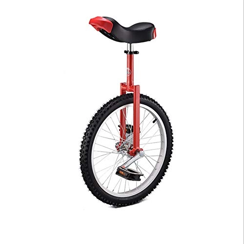 Monocycles : MMRLY Monocycle réglable monocycle 16 / 18 / 20inch Rouge Équilibre Exercice Fun Bike Cycle Fitness, 20 inch