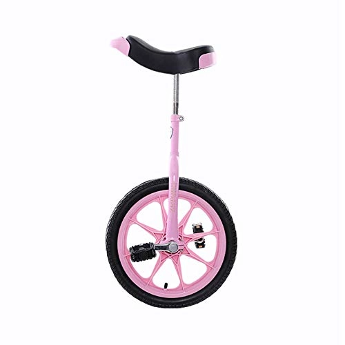 Monocycles : Monocycle 16 Pouces Vélo de Monocycle de Grand Enfant, Jante ABS & Montagne Antidérapante Équilibrage des Pneus Monocycles, pour Les Sports de Plein Air Exercice de Remise en Forme (Color : Pink)
