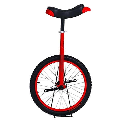 Monocycles : Monocycle De 18 Pouces avec Entraîneur De Roues en Alliage D'Aluminium avec Support De Monocycles Rouges pour Une Hauteur De 140-150 Cm (Couleur : Rouge, Taille : 18 Pouces) Durable