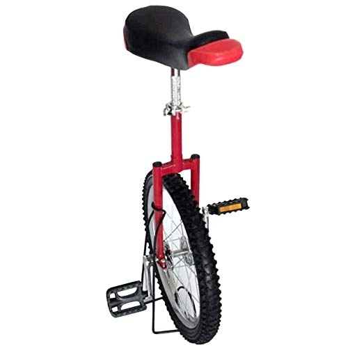 Monocycles : Monocycle De Roue 16 / 18 / 20 / 24 Pouces pour Personnes De Grande Taille / Enfants / Adultes, Sports De Plein Air Uni-Cycle Débutants, Rouge (Couleur : Rouge, Taille : 20") Durable