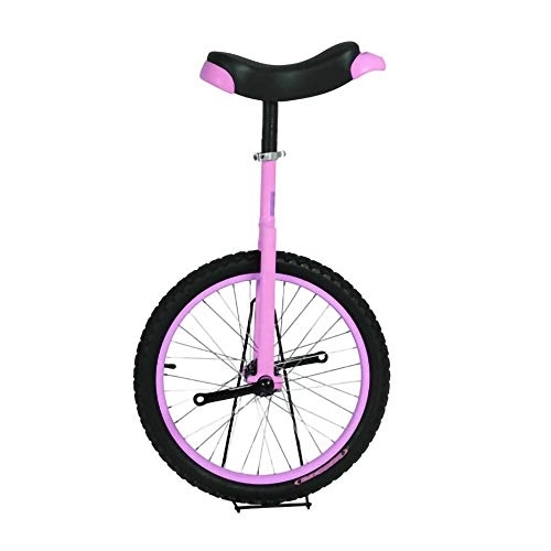Monocycles : Monocycle, Enfants Adultes DéButants RéGlable AntidéRapant éQuilibre Cyclisme Exercice Acrobatique Fitness Roue Hauteur AppropriéE 140 à 150 CM / 18 inches / rose