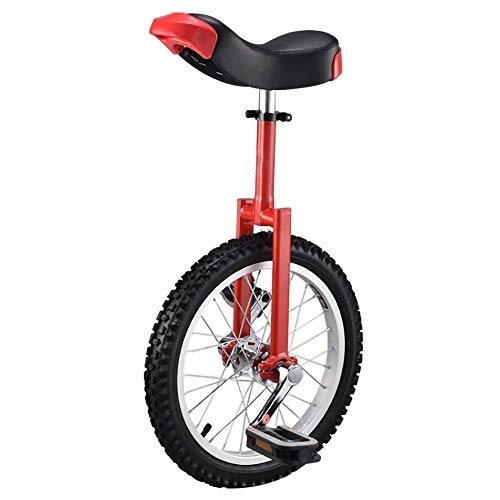 Monocycles : Monocycle, Equilibre Cyclisme Exercice Scooter Fitness CompéTitif Acrobatie VéLo à Roue Unique Adapté Aux Enfants DéButants Adolescents / 16 8 / rouge