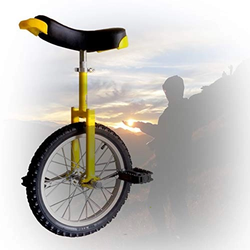 Monocycles : Monocycle Formateur, Exercice De Cyclisme D'équilibre Monocycle Freestyle 16 / 18 / 20 / 24 Pouces pour Adultes, Enfants, Hommes, Adolescents, Garçon, Cavalier (Color : Yellow, Size : 20 inch)
