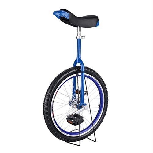 Monocycles : Monocycle Garçon Filles Vélo Monocycle avec Roue 16" / 18" / 20" / 24", Adultes Grands Enfants Débutant Adulte Unisexe Monocycles Jaunes, Charge 150kg / 330Lbs (Color : Blue, Size : 40cm(16inch))
