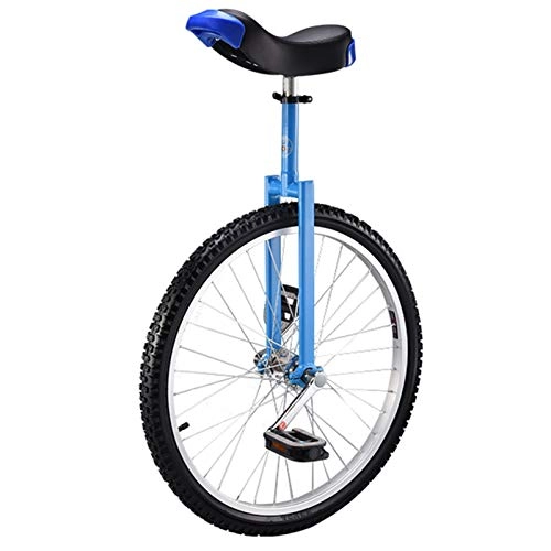 Monocycles : Monocycle Grands Monocycles Adultes de 24'' pour Personnes Lourdes / Grandes, Hauteur de 175cm - 190cm Professionnels One Wheel Bike, Facile À Assembler (Color : Blue)