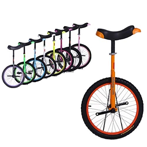 Monocycles : Monocycle Monocycle de Roue de 18 Pouces avec Pneu de Montagne Antidérapant, pour Les Jeunes Adultes Perte de Poids / Voyage / Puzzle pour Améliorer / Forme Physique (Color : Orange)