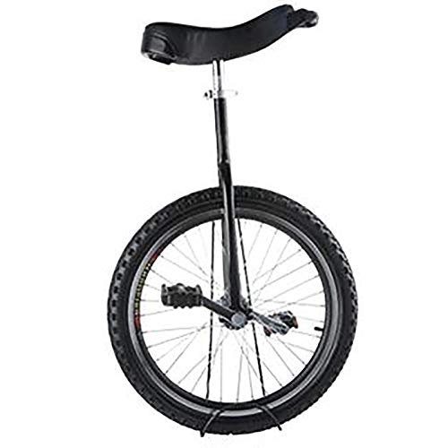 Monocycles : Monocycle Monocycle Noir 18 / 16 Pouces Monoroue pour Enfants Filles Garçons, Monocycles 20 / 24 Pouces pour Débutant Adulte, Siège à Hauteur Réglable, for Fun Fitness (Size : 20Inch)