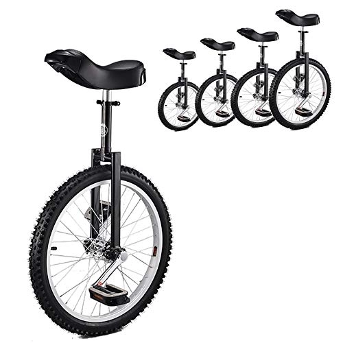 Monocycles : Monocycle Monocycle pour Enfants 20 Pouces Noir, Adultes / Débutants / Homme Adolescent 24 / 18 / 16 Pouces Monocycles À Roues, 12-17 Ans, Amusement en Plein Air Balance Cycling (Size : 20inch)