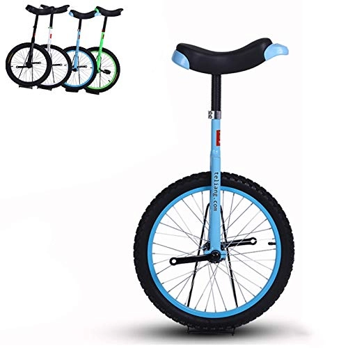 Monocycles : Monocycle Monocycles pour Enfants À Roues de 18 Po pour Adolescent / Garçon / Fils, Rides Stable One Wheel Bike avec Support Libre - Facile À Assembler, 4 Couleurs en Option (Color : Blue)