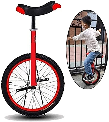Monocycles : Monocycle pour Enfants Adultes 40, 6 cm / 45, 7 cm monocycle pour Enfants / garçons / Filles, Grand monocycle de Cycle Libre de 50, 8 cm (Roue Rouge de 40, 6 cm)