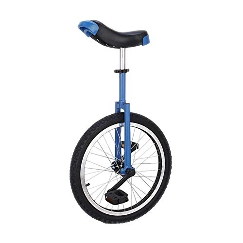Monocycles : Monocycle Roue Bleue de 16" / 18" / 20" Monocycle, Roue de Pneu Butyle Étanche, Réglage de La Hauteur du Bleu Bicyclette avec Jante en Alliage D'aluminium, pour Adultes Enfants Garçons