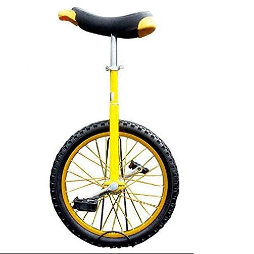Monocycles : Monocycle, Roue de vélo réglable Équilibre de cycle de pneu antidérapant Utilisation confortable Formateur 2.125 "Pour les enfants débutants Exercice adulte Fitness Fun 16 18 20 24 pouces (yellow2