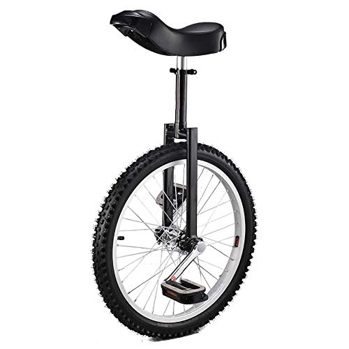Monocycles : Monocycle, Selle Ergonomique ProfiléE Pour Une Roue D'Exercice de VéLo D'éQuilibre AntidéRapant RéGlable, Pour les Adolescents DéButants / 20 Inch / Noir