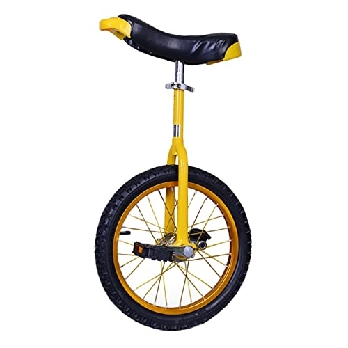 Monocycles : Monocycle Vélo D'équilibre Monocycle à Roues de 16 Pouces pour Les Cavaliers Débutants, Monocycles à Siège Réglable pour Les Personnes de 4 à 5 Pieds de Haut, Charge 150kg / 330lbs (Color : Gold)