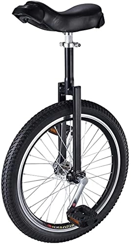 Monocycles : Monocycle vélo excellent monocycle pour les enfants débutants, roue de 16 pouces, pneu de montagne en butyle antidérapant et siège confortable réglable, capacité de charge 80 kg (couleur : noir)