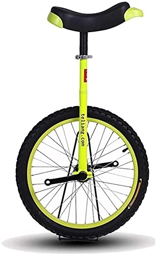 Monocycles : Monocycle Vélo Monocycle 14" / 16" / 20" Kid's / Adult's Trainer Monocycle, Hauteur Réglable Skidproof Butyl Mountain Tire Balance Vélo Vélo d'exercice (Color : Yellow, Size : 14 inch Wheel