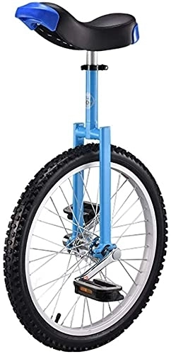 Monocycles : Monocycle Vélo Monocycle 24" / 20" / 18" / 16" Roue Monocycle pour Enfants / Adultes, Blue Balance Vélo Vélo Vélo avec Siège Réglable (Blue 20 inch Wheel)