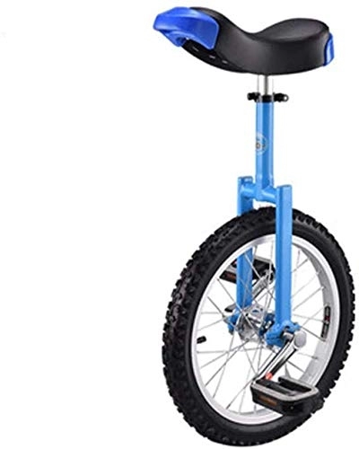 Monocycles : Monocycle Vélo Monocycle Monocycle, Vélo Réglable 16" 18" 20" Wheel Trainer 2.125" Skidproof Pneu Cycle Balance Utilisation pour Débutant Enfants Adulte Exercice Amusant Fitness (Color : Blu