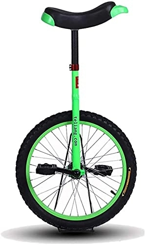 Monocycles : Monocycle Vélo Monocycle Réglable Monocycle 14" / 16" / 18" / 20" inch Green Balance Exercise Fun Bike Fitness for Kid's / Adult's, Meilleur Cadeau d'anniversaire (Color : Green, Size : 20 inch Whee