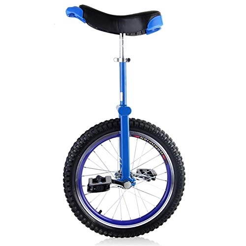 Monocycles : Monocycle à Roues de 16 Pouces pour Enfants de 6 / 7 / 8 / 9 / 10 Ans, Petits garçons / Filles avec Jante en Alliage épais, monocycle extérieur à Une Roue (Couleur : Bleu)