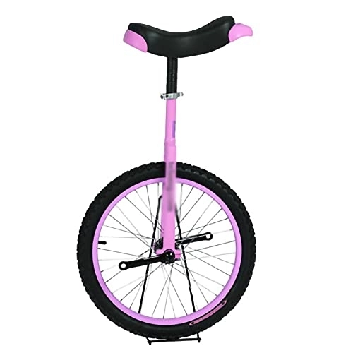 Monocycles : Outil De Transport De Monocycle Rose Vélo De Compétition pour Débutants Vélo D'Équilibre Monocycle pour Enfants De 18 Pouces pour Les Sports De Plein Air Fitness (Couleur : Rose, Taille : 18 Pouces)