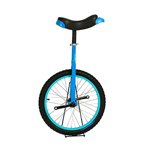 Monocycles : QWEASDF 16 Pouces 16" Monocycle vélo Hauteur réglable à Une Roue Monocycle Roue Cirque +Support de monocycle pour Ados / Kid's / Adulte Charge Montagne, Bleu