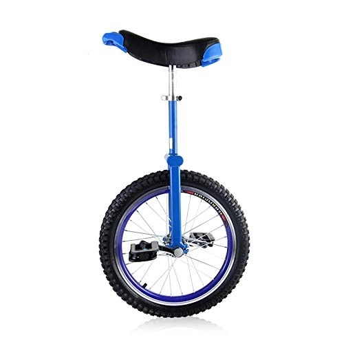 Monocycles : QWEASDF Monocycle, 16", 18", 20", 24", Kid's / Adulte Formateur Monocycle Hauteur Réglable Anti-dérapant Butyl Montagne Pneu Équilibre Cyclisme Exercice Vélo Bike, Bleu, 24”