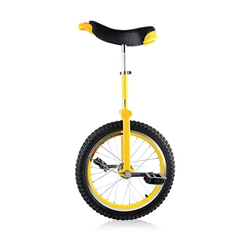 Monocycles : QWEASDF Monocycle, 16", 18", 20", 24", Kid's / Adulte Formateur Monocycle Hauteur Réglable Anti-dérapant Butyl Montagne Pneu Équilibre Cyclisme Exercice Vélo Bike, Jaune, 24”