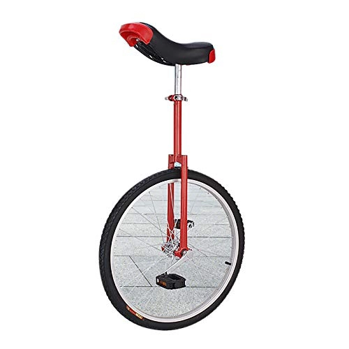 Monocycles : QWEASDF Monocycle 16", 18", 20" Ajustable Pouces pour Enfants Jeunes Monocycles Débutants, Sports de Plein air Exercice de Fitness, Rouge, 18”