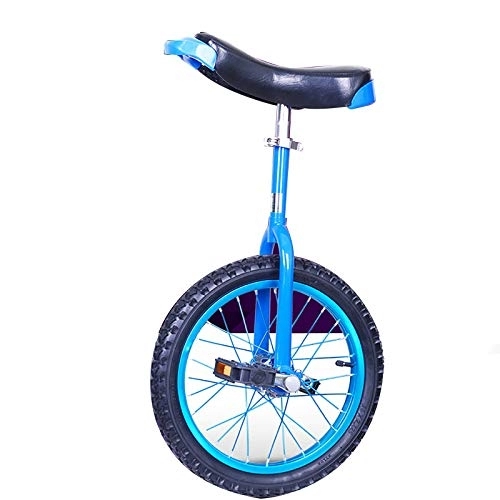 Monocycles : QWEASDF Monocycle, 16", 18", 20" vélo Hauteur réglable Monocycle Support de monocycle pour Ados / Kid's / Adulte Charge Montagne, Bleu, 20