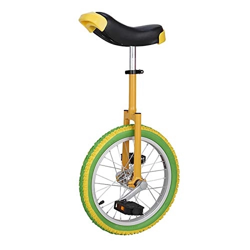 Monocycles : QWEASDF Monocycle Ajustable 16", 18", 20" Hauteur Réglable Anti-dérapant Butyl Montagne Pneu Équilibre Cyclisme Exercice Vélo Bike, 16″