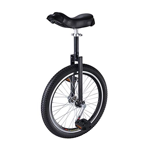 Monocycles : QWEASDF Monocycle, Ajustable 16", 18", 20" Pouces pour Enfants Jeunes Monocycles Débutants, Sports de Plein air Fitness Exercice Santé, Noir, 18″