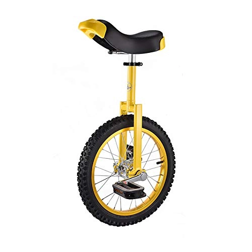 Monocycles : QWEASDF Monocycle Ajustable 16", 18" Pouces pour Enfants Jeunes Monocycles Débutants Sports de Plein air Fitness Exercice, Jaune, 16"