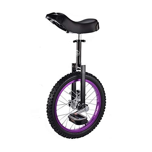 Monocycles : QWEASDF Monocycle Ajustable 16", 18" Pouces pour Enfants Jeunes Monocycles Débutants Sports de Plein air Fitness Exercice, Violet, 16