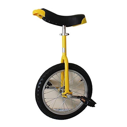 Monocycles : QWEASDF Monocycle, Kid's / Adulte Formateur Hauteur Réglable Anti-dérapant Butyl Montagne Pneu Équilibre Cyclisme Exercice Vélo Bike, 16", 18", 20", Jaune, 16“