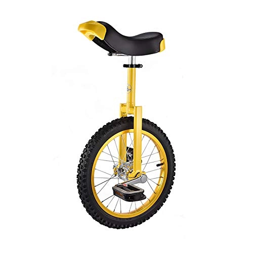 Monocycles : QWEASDF Monocycle / vélo à Une Roue Hauteur réglable Charge maximale 150 Kg Cirque jonglage monocycle Artiste Roue 16"18", Jaune, 16“