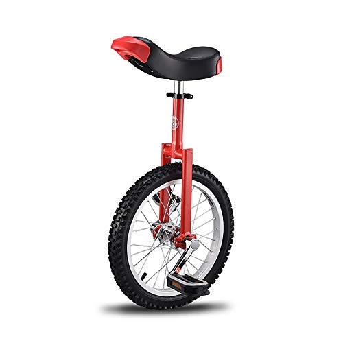 Monocycles : QWEASDF Monocycle / vélo à Une Roue Hauteur réglable Charge maximale 150 Kg, jonglage monocycle Artiste 16-20 Pouces Mono Roue, Rouge, 16″