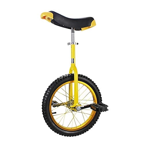 Monocycles : QWEASDF Monocycle, vélo à Une Roue Hauteur réglable Charge maximale 85 Kg, Cirque jonglage monocycle Artiste 16, 18, 20 Pouces Mono Roue, Jaune, 20″