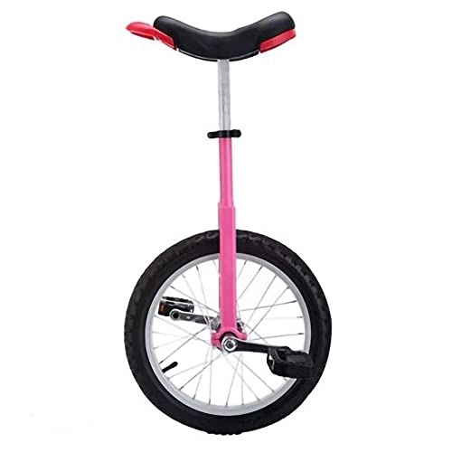Monocycles : Roue de Pneu butyle étanche monocycle Cyclisme 360° Serrure Fixe en Alliage d'aluminium, Rose (Couleur : Rose, Taille : 16 Pouces) Durable