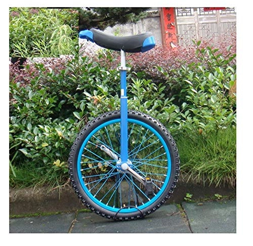 Monocycles : Roues en alliage d'aluminium simples, roues colores, monocycle de sport 14-20 pouces, voiture unique pour enfants, vlo de sport pour adultes, vlo d'exercice-20 pouces bleu