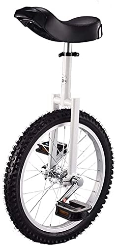 Monocycles : SERONI Monocycle Vélo Monocycle Kid's / Adult's Balance Monocycle 16" / 18" / 20" Blanc, Cadeau d'anniversaire pour garçons et Filles, vélo d'équilibre avec siège réglable en Hauteur