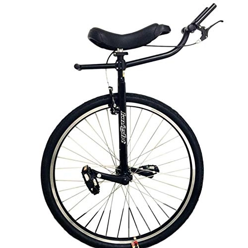 Monocycles : TTRY&ZHANG 28 Pouces Classique Black Adult Trainer monocycle, Big Roue monocycle pour Unisexe / Grandes Personnes / Gros Enfants, Hauteur de 160-195 cm (63 '' - 76.8 ''), avec Frein à Main