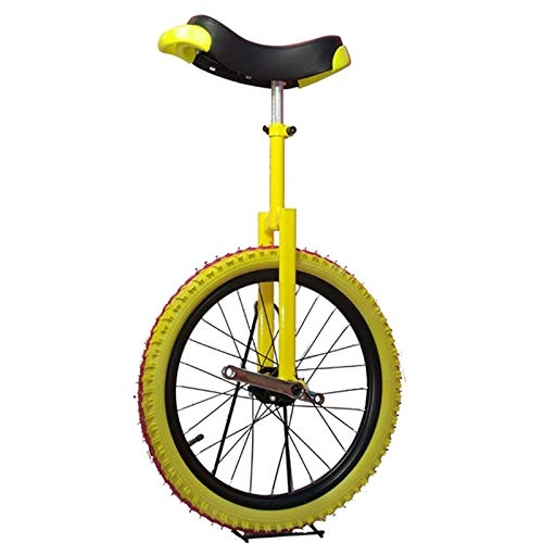 Monocycles : TTRY&ZHANG Compétition Monocycle Balance Sturdy 20 Pouces Associées pour débutants / Adolescents, avec Roue d'antyle d'étanche à Cyclisme Sports de Plein air Fitness Exercice Santé (Color : YELLOW1)