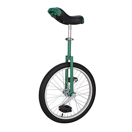 Monocycles : TTRY&ZHANG Freestyle Monocycle 16 Pouces Simple Ronde Adulte for Enfants Taille réglable Équilibre Cyclisme Exercice Vert